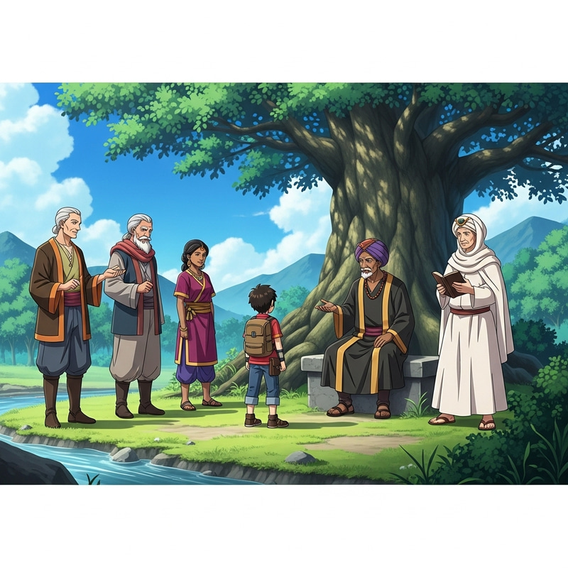 Anime Boy's Journey: Wisdom from Diverse Mentors Anime Boy's Journey: Wisdom from Diverse Mentors