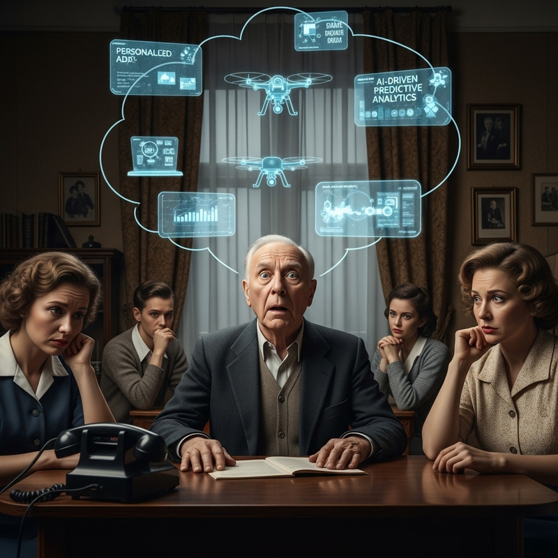 1950s Grandfather Shocked by Future AI Possibilities in Sales & Marketing 1950s Grandfather Shocked by Future AI Possibilities in Sales & Marketing