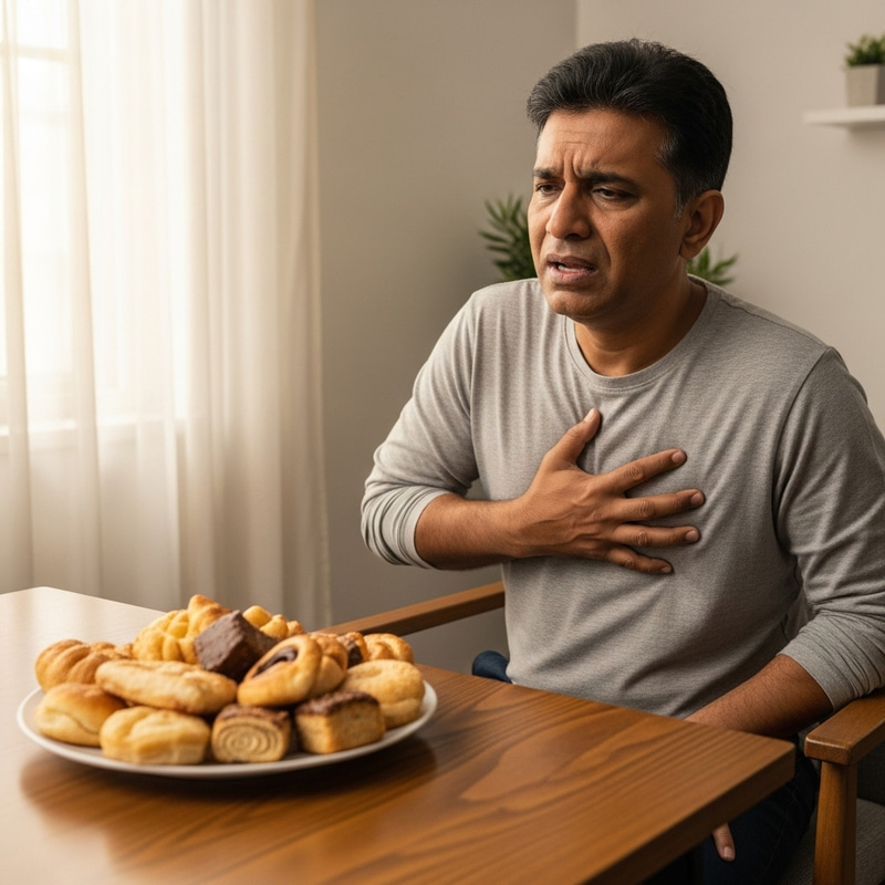Middle-Aged South Asian Man Suffers Heart Attack Near Sweets Middle-Aged South Asian Man Suffers Heart Attack Near Sweets