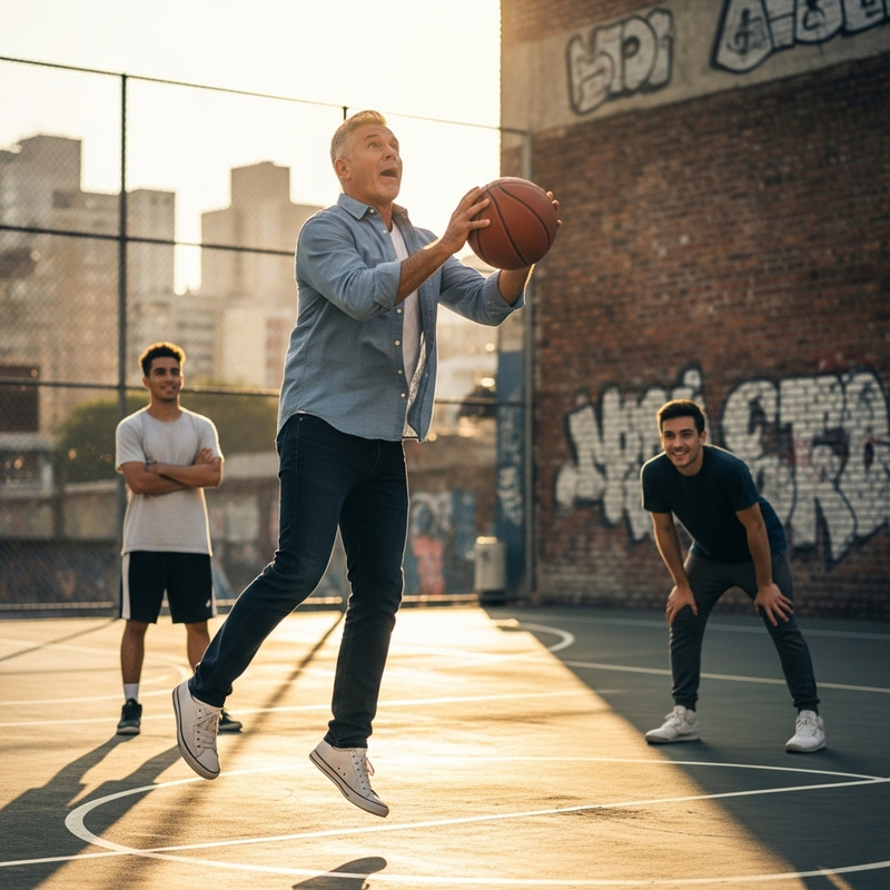 Joe Biden Playing Basketball - Urban Court Action Joe Biden Playing Basketball - Urban Court Action
