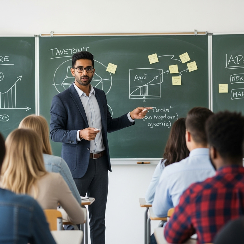Engaging Classroom Presentation: South Asian Male Explaining Topic Engaging Classroom Presentation: South Asian Male Explaining Topic
