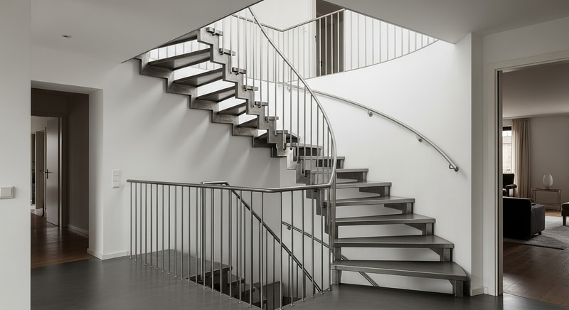 Sleek Metal Frame Staircase for Modern Homes Sleek Metal Frame Staircase for Modern Homes