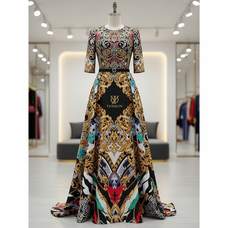 Elegant Floor-Length Gown by Sama Fashion Elegant Floor-Length Gown by Sama Fashion