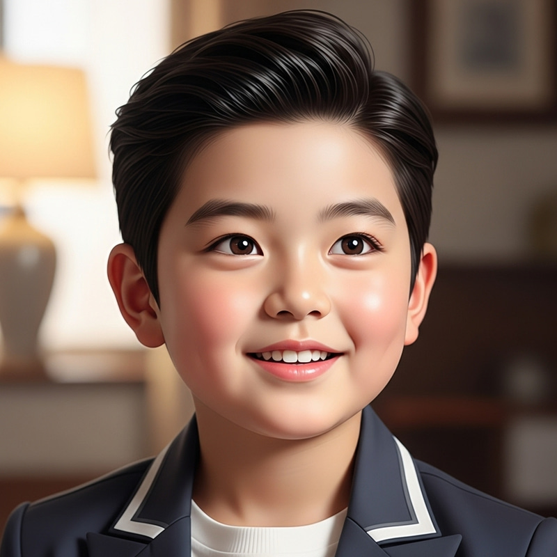 Detailed Portrait of Handsome Korean Boy | Young Korean Boy Portrait