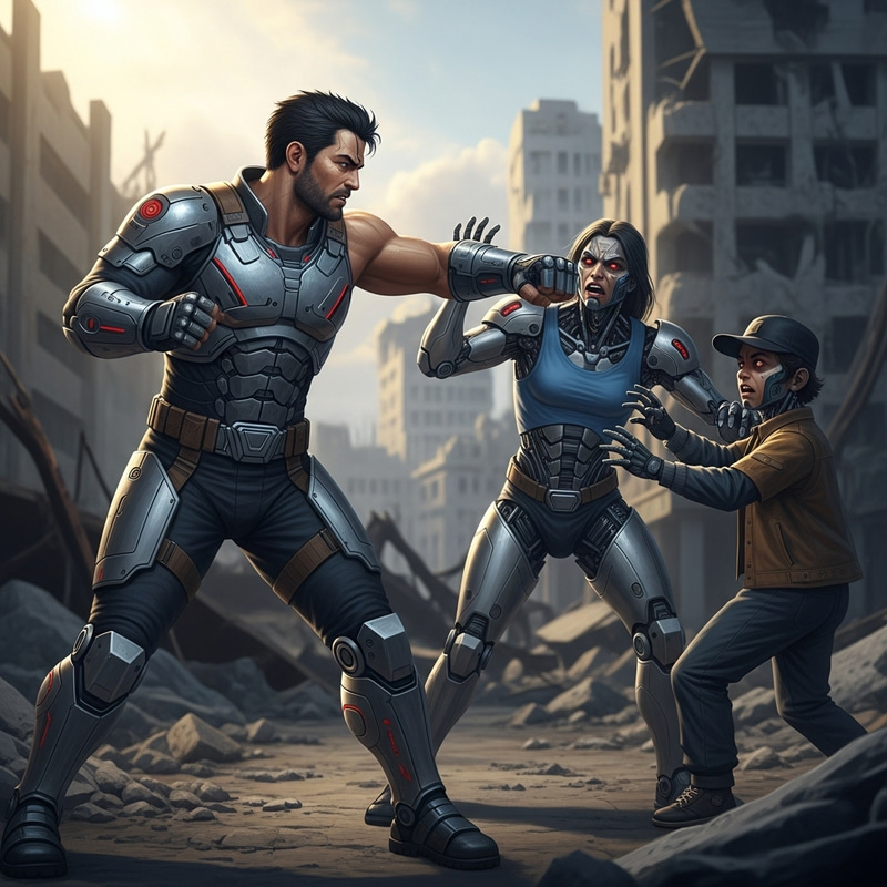 Future Gohan vs. Androids: Epic Battle in Desolate City Future Gohan vs. Androids: Epic Battle in Desolate City