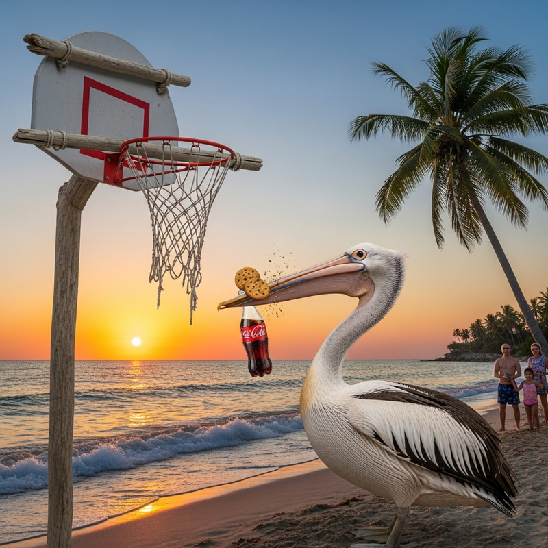 Pelican Hoop Dreams: Beach Basketball, Cola, and Cookies Pelican Hoop Dreams: Beach Basketball, Cola, and Cookies