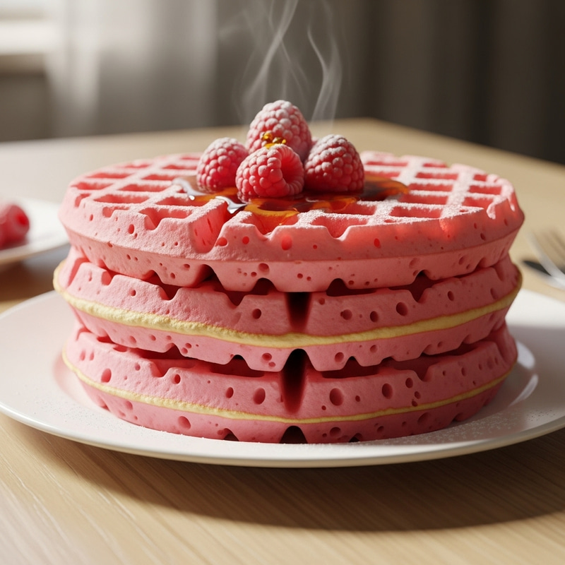Fluffy Pink Waffles | Delicious & Tempting Treat for All Ages Fluffy Pink Waffles | Delicious & Tempting Treat for All Ages