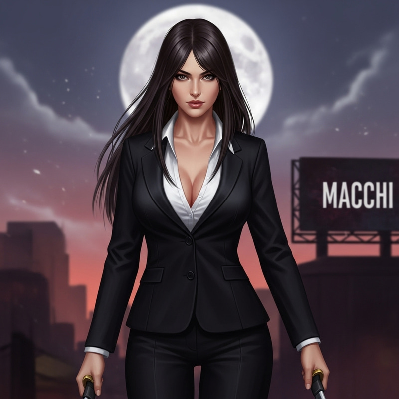 Macchi: The Enigmatic Action-Woman in Black | Enthralling Image Macchi: The Enigmatic Action-Woman in Black | Enthralling Image