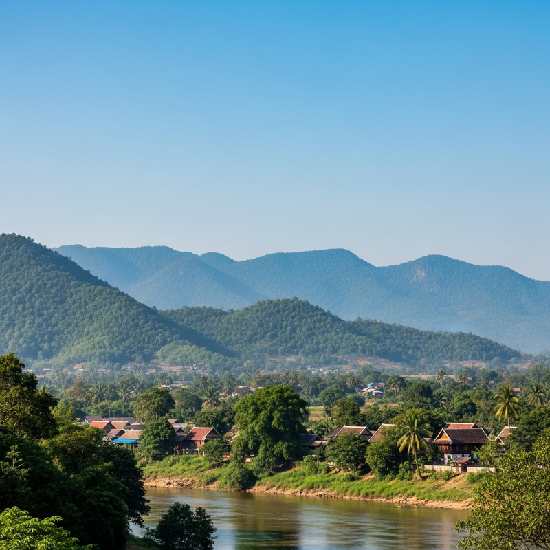 Scenic Luang Prabang Province Landscape Scenic Luang Prabang Province Landscape