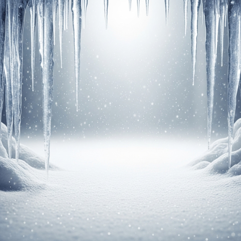 Snow and Icicles - Stunning Winter Scene Snow and Icicles - Stunning Winter Scene