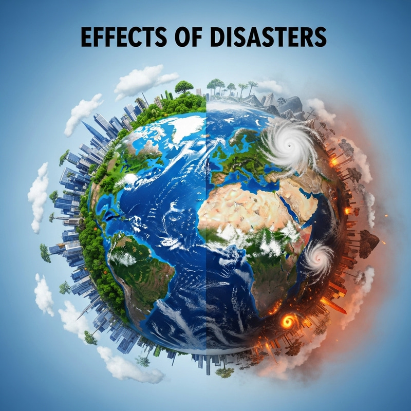 Effects of Disasters Poster | Raise Awareness with Earth Split Visual