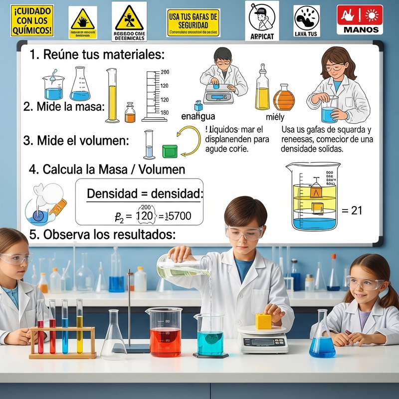 Chemistry Lab Density Exercise: Step-by-Step Guide in Spanish for Kids Chemistry Lab Density Exercise: Step-by-Step Guide in Spanish for Kids