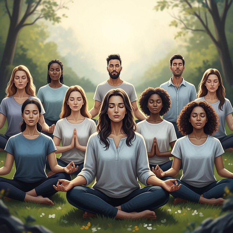 Tranquil Meditation Gathering | Peaceful Mindfulness Art