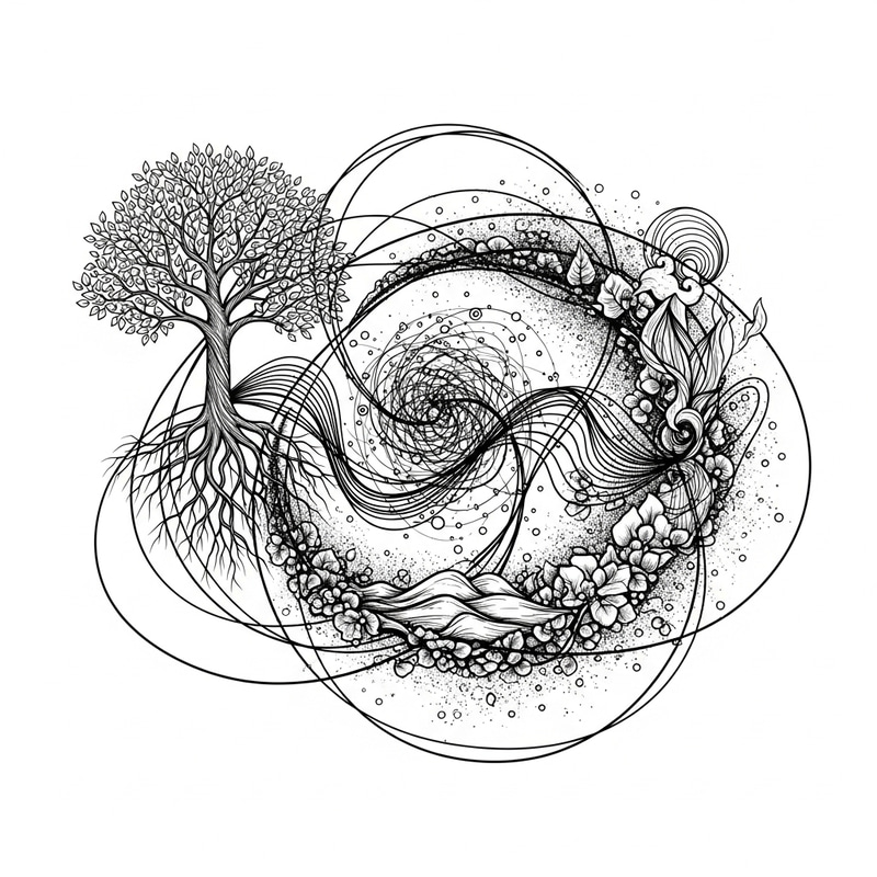 Life's Energy & Quantum Energy Connection Sketch