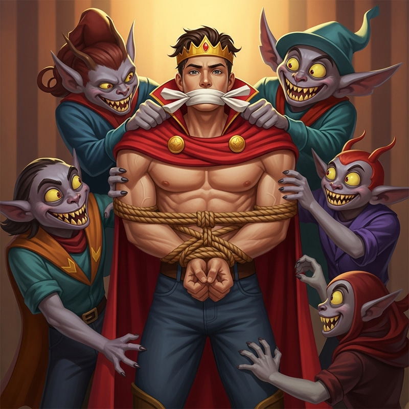 Muscular Prince Bound by Fantastical Creatures Muscular Prince Bound by Fantastical Creatures