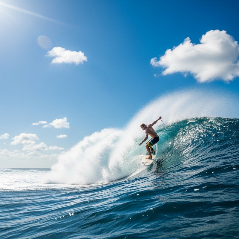 Surfer on the Sky: A Surreal Ride Above the Clouds Surfer on the Sky: A Surreal Ride Above the Clouds