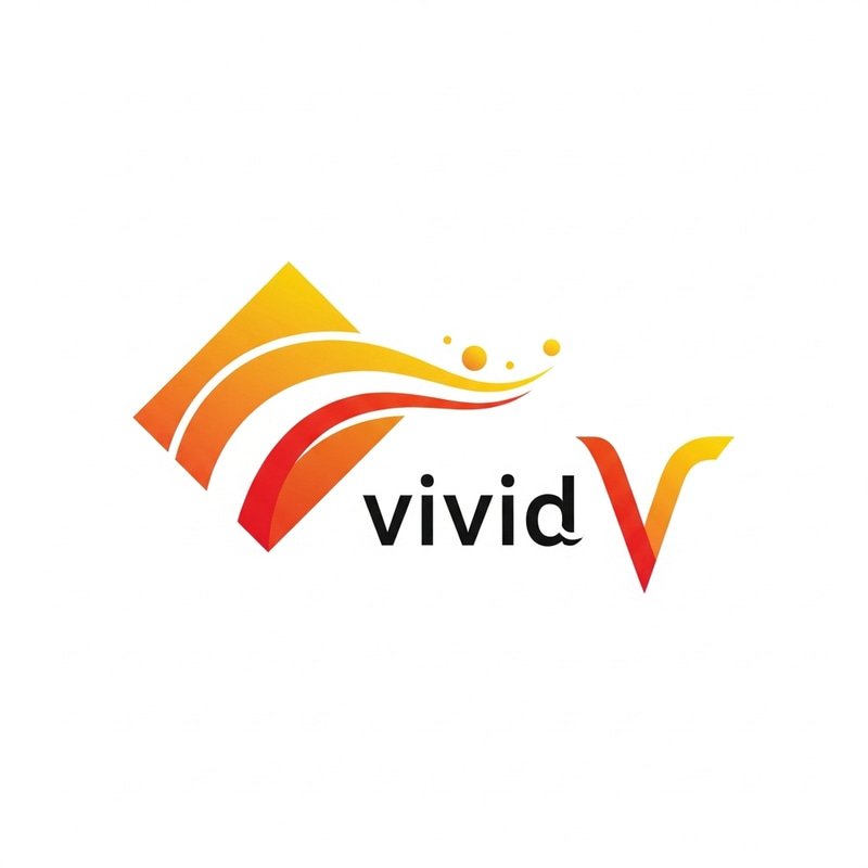 Bright & Vibrant Brand Logo Design with 'V' Element Bright & Vibrant Brand Logo Design with 'V' Element