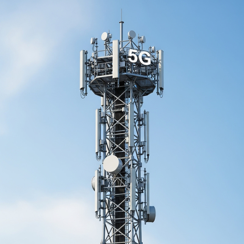 Modern 5G Antenna in Clear Sky