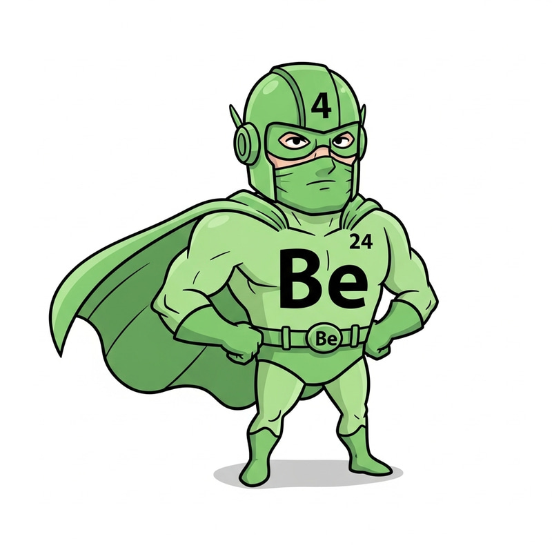 Beryllium Cartoon Superhero - Lightweight and Powerful