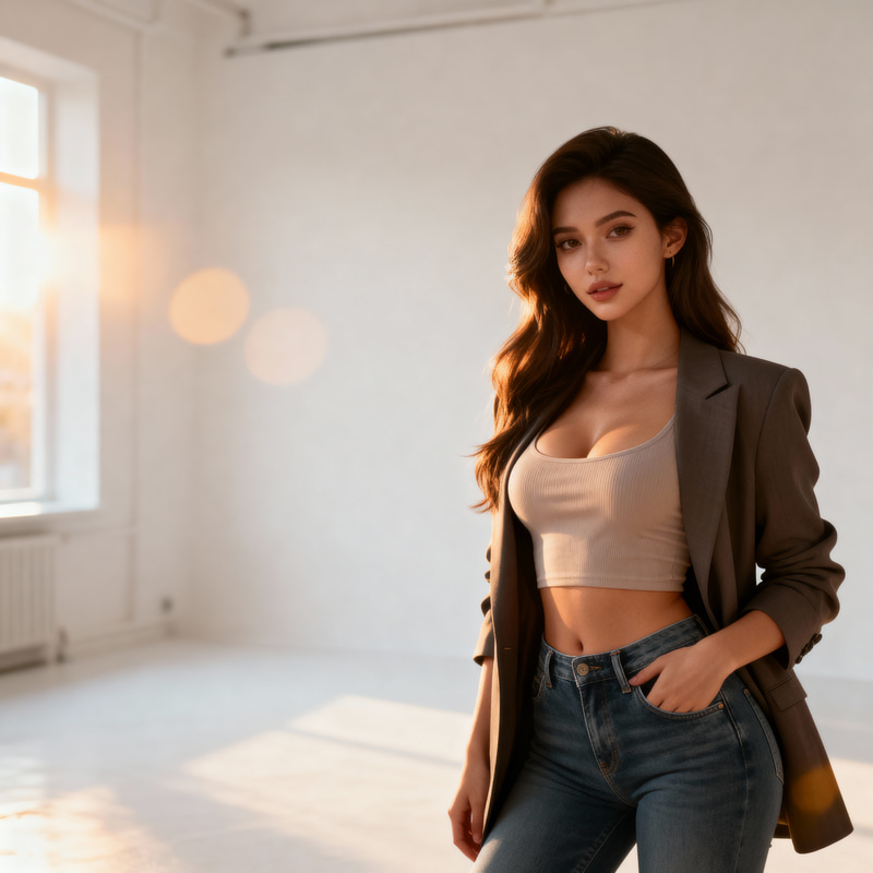 AI Girlfriend Model: Stunning Hourglass Figure