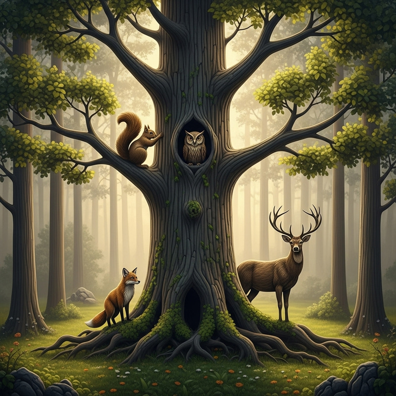 Enchanted Forest Animals and Mystical Trees Enchanted Forest Animals and Mystical Trees