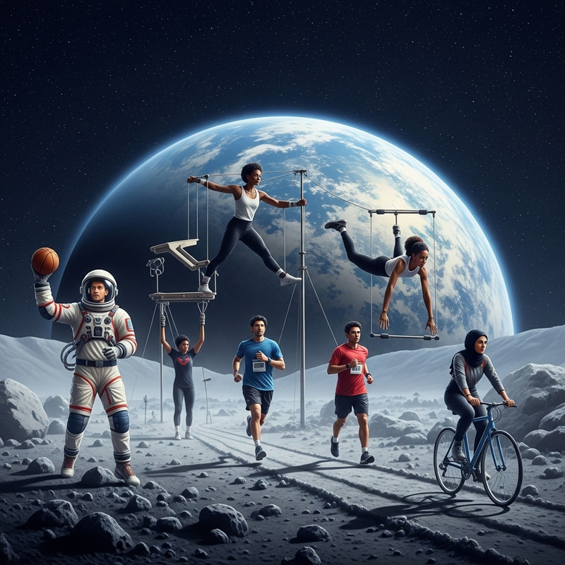 Sporting Fun Under Moonlit Skies: Lunar Athletics Extravaganza