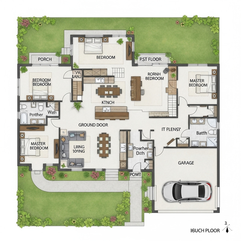 Stunning House Design with Spacious Living Areas | Two-Story Layout