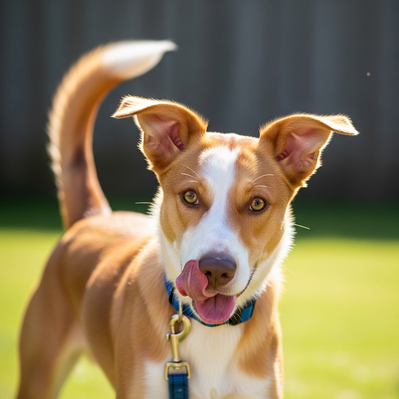 Adorable Dog with Shiny Coat - Outdoor Playful Scene Adorable Dog with Shiny Coat - Outdoor Playful Scene
