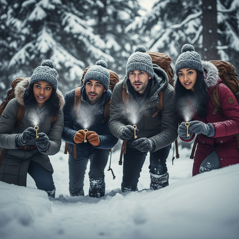 Winter Forest Quest: Find Keys to the Chest Winter Forest Quest: Find Keys to the Chest