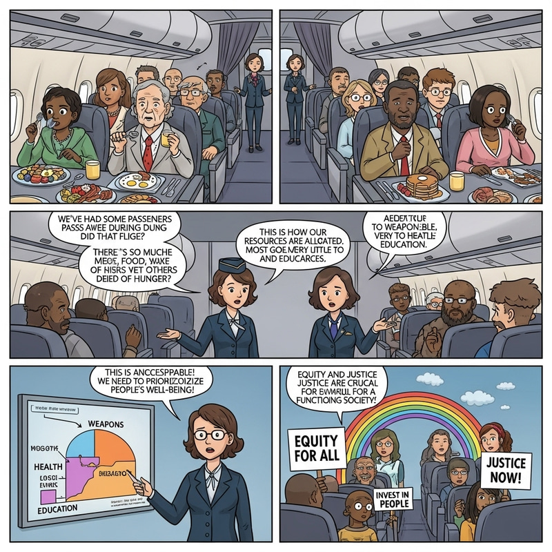 Diverse Airplane Cartoon: Story of Equity & Justice Advocacy Diverse Airplane Cartoon: Story of Equity & Justice Advocacy