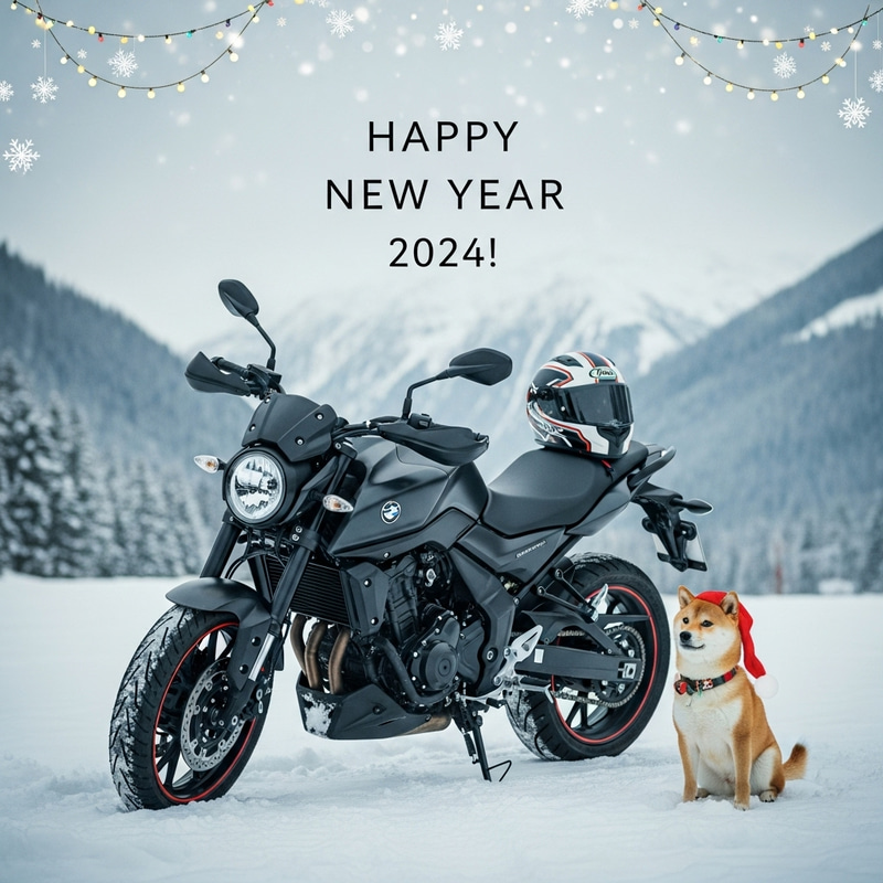 Happy New Year 2024 Greeting Card for TamaMoto Customers in Slovakia with Shiba Inu Dog Happy New Year 2024 Greeting Card for TamaMoto Customers in Slovakia with Shiba Inu Dog