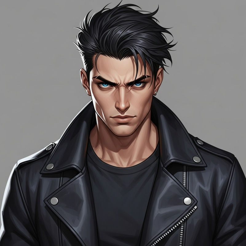 Powerful and Charismatic Man: Strong Physique, Intense Eyes, and Mysterious Aura Powerful and Charismatic Man: Strong Physique, Intense Eyes, and Mysterious Aura