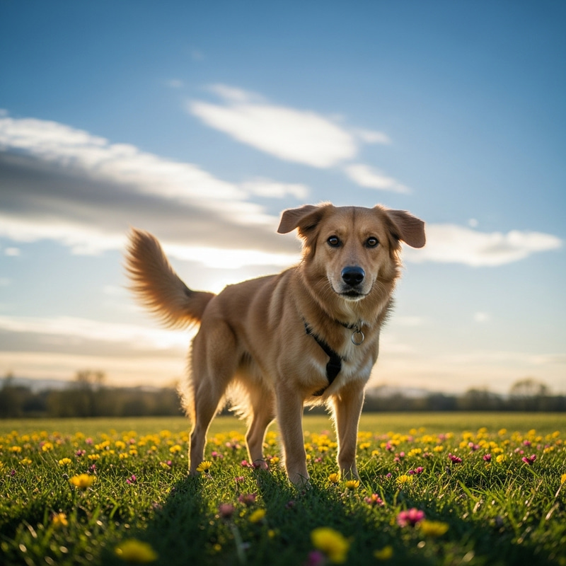 Adorable Dog Playing in the Grass | Shiny Golden Fur Adorable Dog Playing in the Grass | Shiny Golden Fur