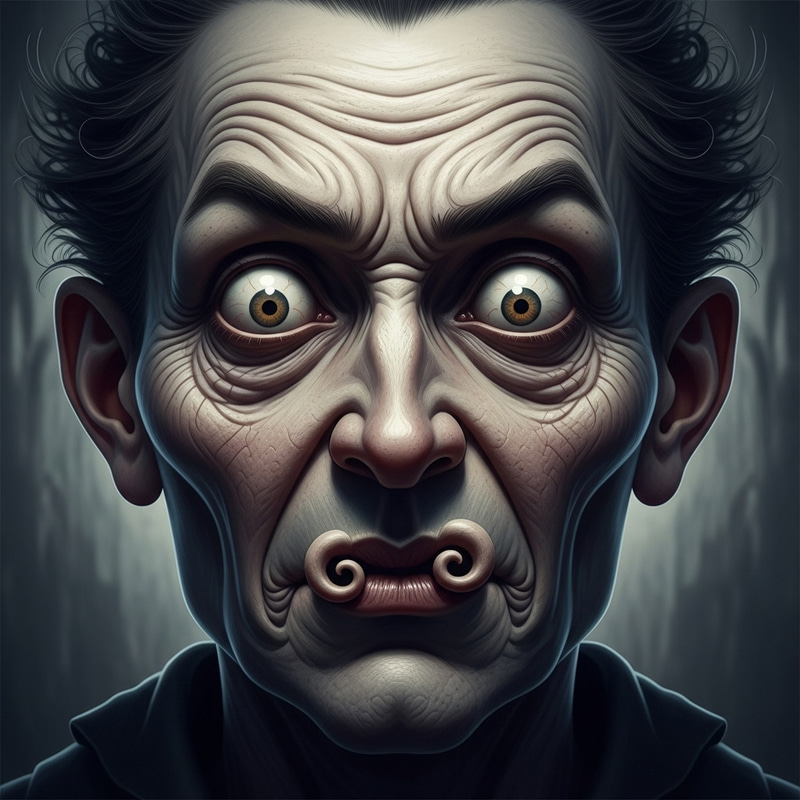 Distorted and Terrifying Face | Eerie Facial Transformation