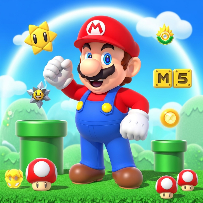 Mario Video Game Character | Italian Hero in Red Mario Video Game Character | Italian Hero in Red