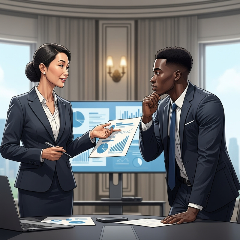 Successful Business Tycoons Engage in a Productive Conversation