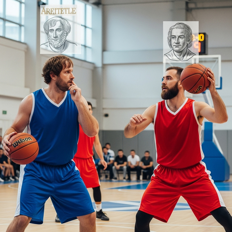Aristotle vs Galileo: The Ultimate Basketball Game Aristotle vs Galileo: The Ultimate Basketball Game