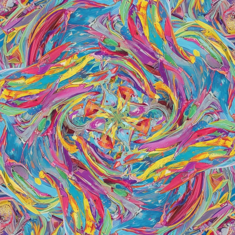 Mesmerizing Kaleidoscope: Vibrant Paint Strokes & Textures Mesmerizing Kaleidoscope: Vibrant Paint Strokes & Textures