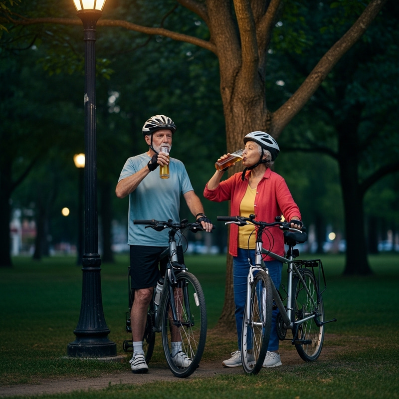 Wednesday Night Bicycle Riders Ending with a Beer Wednesday Night Bicycle Riders Ending with a Beer