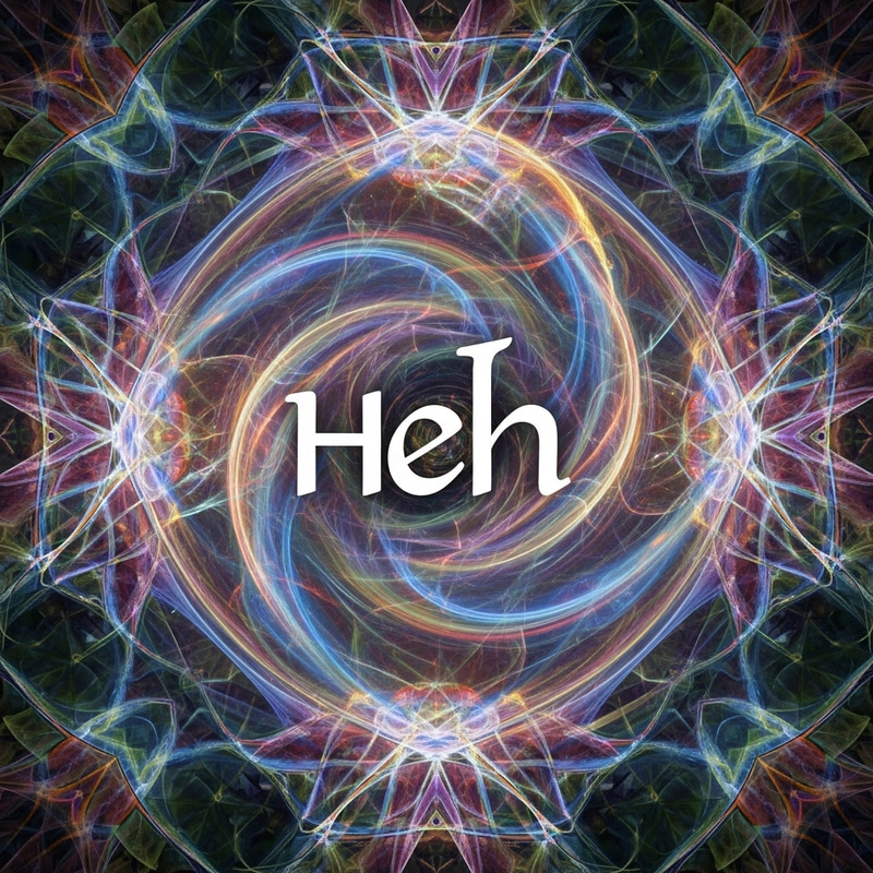 Essence of Being: Abstract Representation of Hebrew Letter Heh