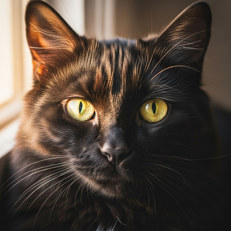 Stunning Domestic Cat with Captivating Eyes