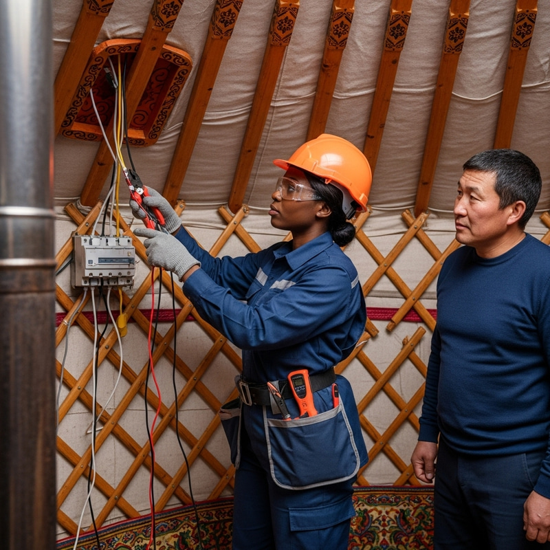 Electrical Safety Work in Ulaanbaatar Ger District