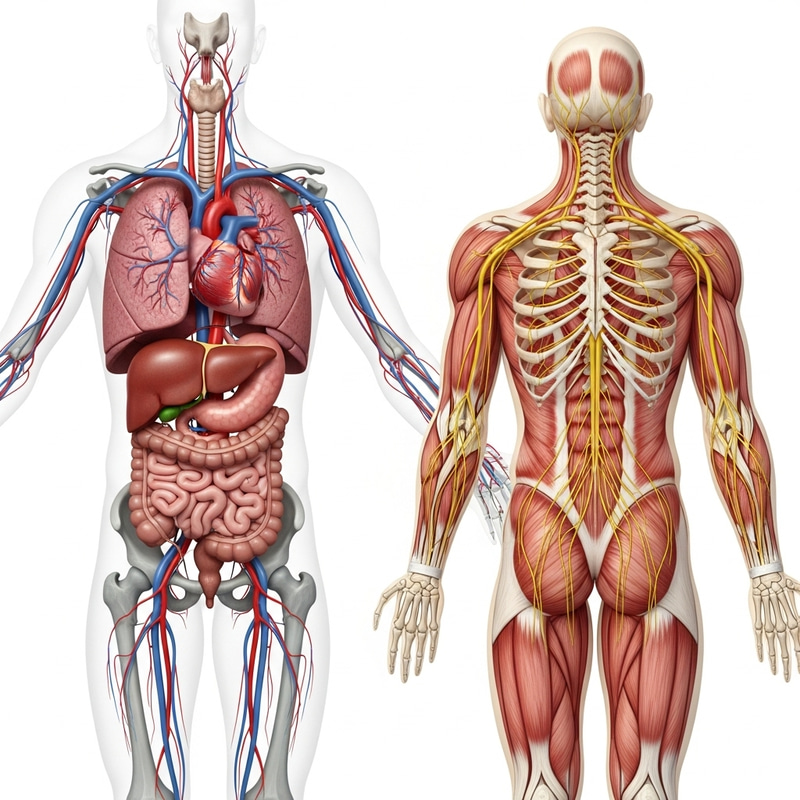 Human Body Systems: Detailed Scientific Illustration