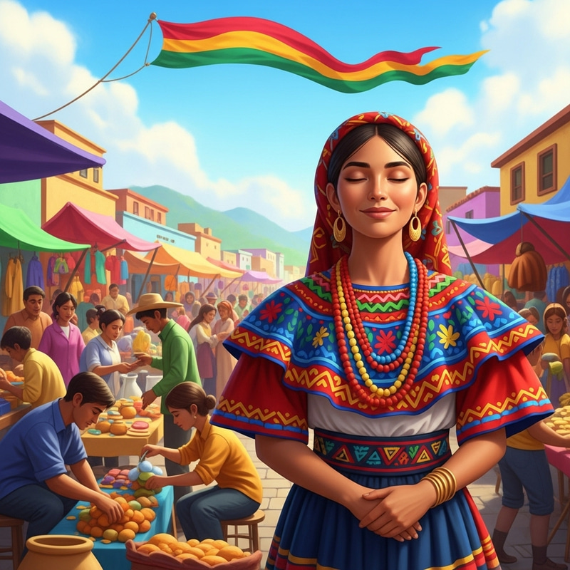 Latina Woman - Cultural Diversity in Traditional Attire Latina Woman - Cultural Diversity in Traditional Attire