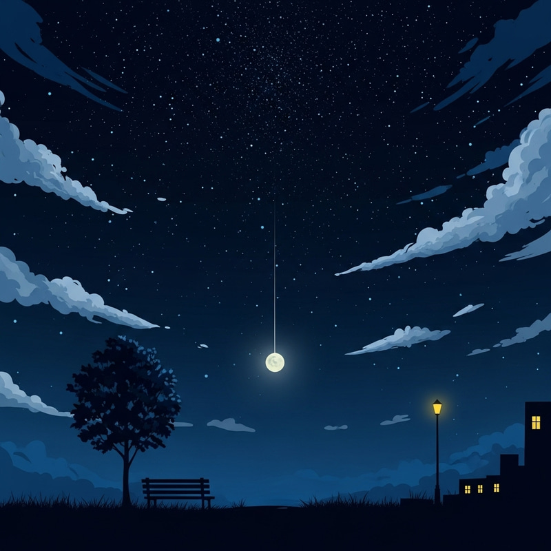 Lonely Nights Abstract | Depicting Solitude in Blues and Blacks