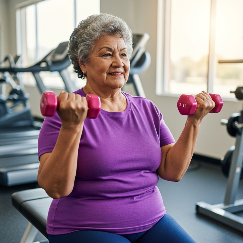 Elderly Overweight Woman Lifting Weights | Senior Fitness Elderly Overweight Woman Lifting Weights | Senior Fitness
