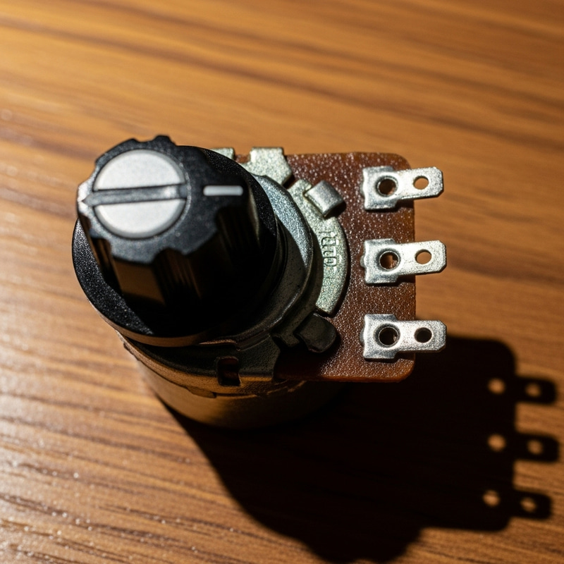 Detailed Top View of Potentiometer | Electronics Component Images