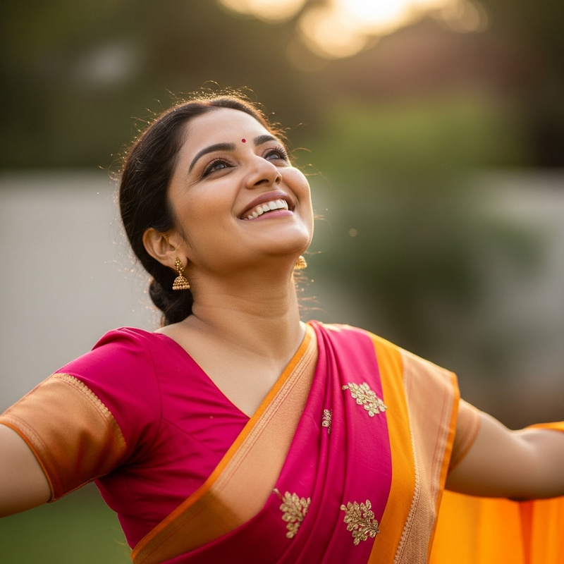 True Bliss: Radiant Wife Smiling