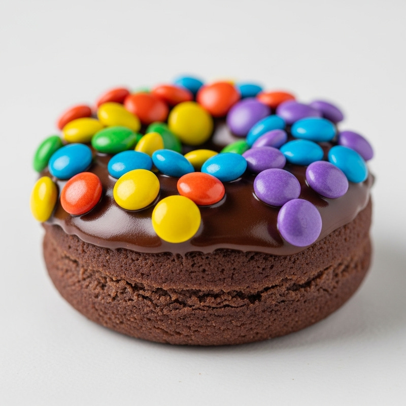 Mini Chocolate Donut with Colorful Beans and Chocolate Layer Mini Chocolate Donut with Colorful Beans and Chocolate Layer