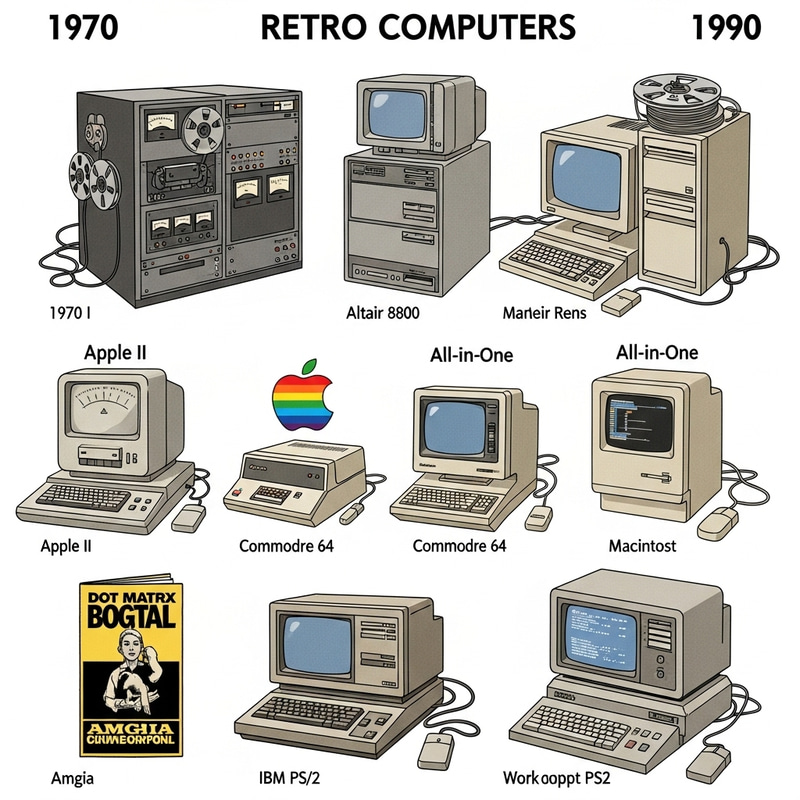 Retro Computers Timeline: 1970-1990 Evolution Retro Computers Timeline: 1970-1990 Evolution